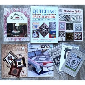 9 Quilt Pattern Books Patterns 90s Pillows Mini Quilts Tablecloth Holiday Throws
